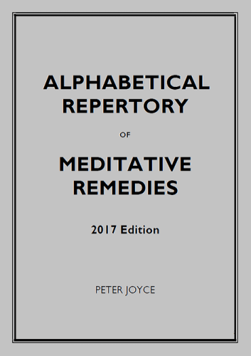 2017 Repertory of Meditative Provings (Standard Alphabetical Rubrics)